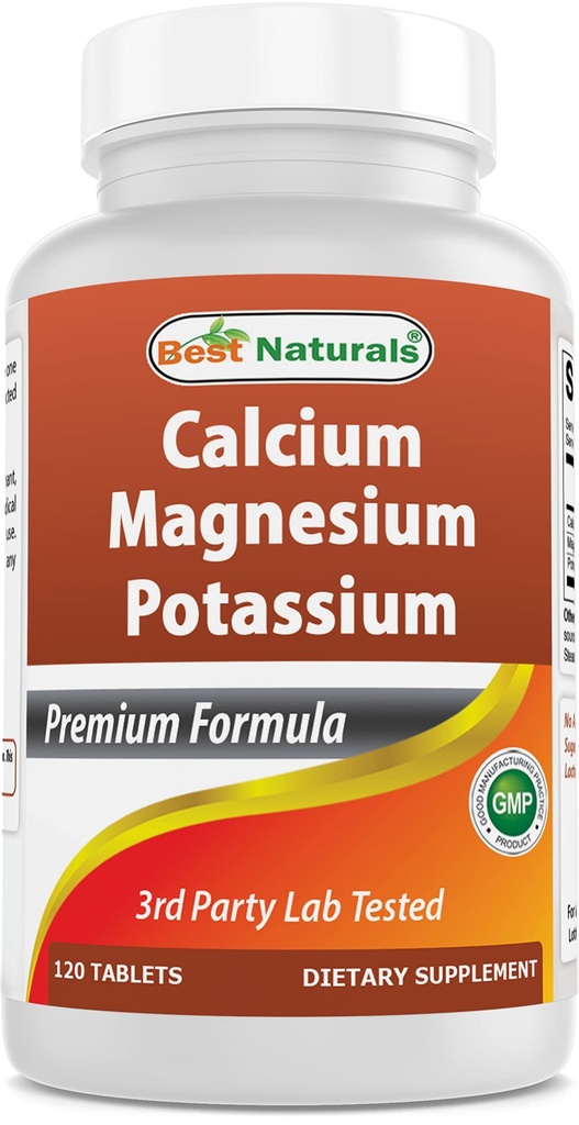 Cele mai bune naturale de calciu magneziu potasiu - 120 comprimate - non-GMO și gluten gratuit
