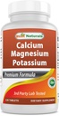 Cele mai bune naturale de calciu magneziu potasiu - 120 comprimate - non-GMO și gluten gratuit