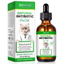 Antibiotice pentru pisici, Suplimente naturale de animale de companie antibiotice susține imune și pisici Alergie ajutor, Cat Multivitamine UTI picături pentru toate vârstele și rase de pisica, aroma de pui - 2 Fl Oz / 1 ambalaj