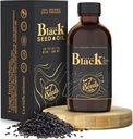 7 Seminte presate la rece Ulei de semințe negre - 240 ml presat la rece Nigella Sativa lichid pentru suport imun, Suport de inflamare, Digestie, Păr & Piele (8 Fl Oz)