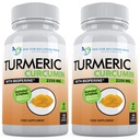 Curcumina turmerica cu Bioperina - 360 Capsule vegetale - 2250 mg 95% Curcuminoide cu Suplimentul Pepper Negru si Triphala (Pachet de 2)