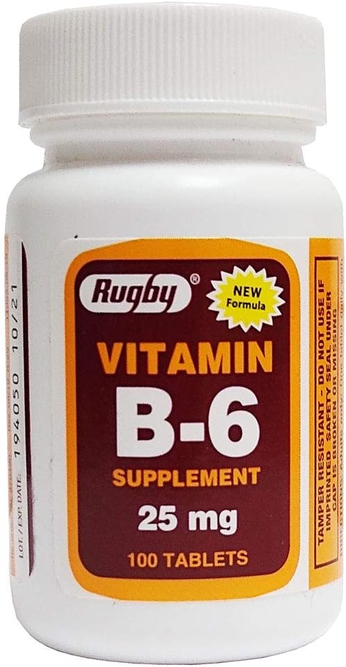 Vitamina B-6 25 mg, 100 comprimate, Watson Rugby - Cumpărați ambalaje și Salvați (Pachet de 2)