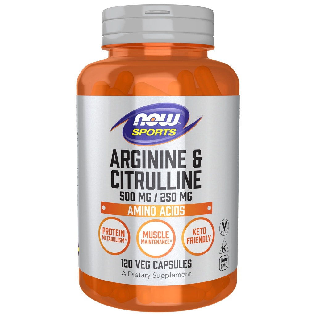 ACUM Sports Nutrition, Arginine & Citruline 500 mg/ 250 mg, Aminoacids, 120 Veg Capsule