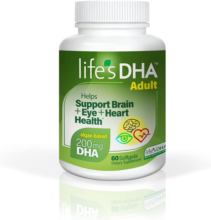 Viata, DHA All-Vegetarian DHA Supliment alimentar Sustine un creier sanatos, ochi si inima, non-GMO de la sursa de plante durabile 200 mg de DHA Omega-3 60 Softgels