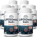 1600 mg Liposomal NAD Supliment, 98% Pure NAD+ Supliment, Absorbție superioară, Alternative la nicotinamidă Ribozid sau NADH la stimularea NAD+ pentru Aging Defense, Energie, Longevity, 360 Softgels
