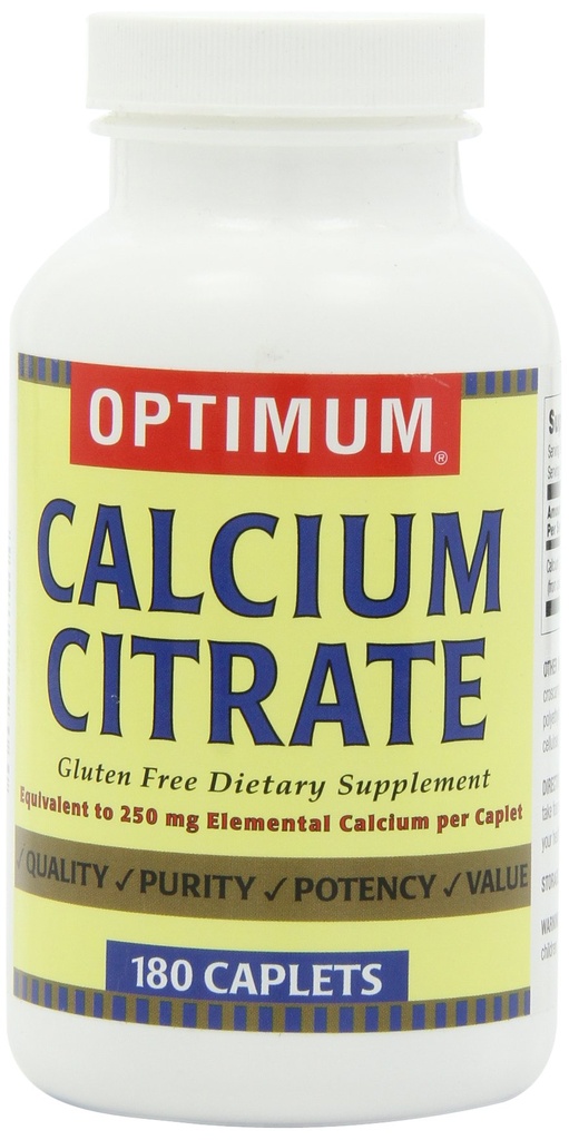 Optimum Calciu Citrat, 180 Caplete