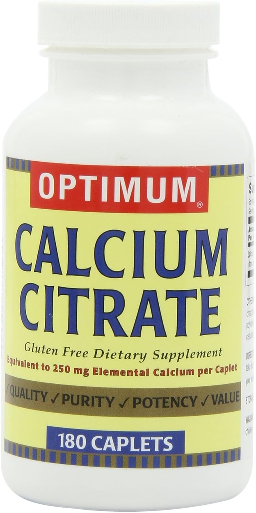 Optimum Calciu Citrat, 180 Caplete
