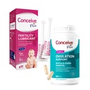Concret Plus Fertilitate Lubricant 8 x 4 Gram Aplicatoare și Suport Ovulație Inositol Supliment 120 Conte Bundle