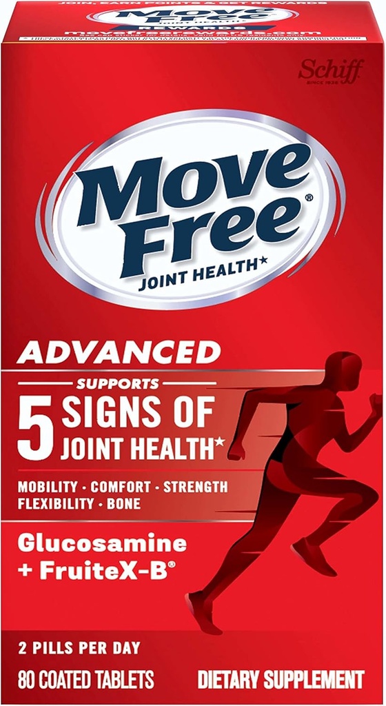 Mutare gratuit avansat Glucosamină Chondroitin + calciu Fructoborate supliment de sprijin comun, susține mobilitate Confort de putere Flexibilitate & Bone - 80 comprimate (40 portii) *