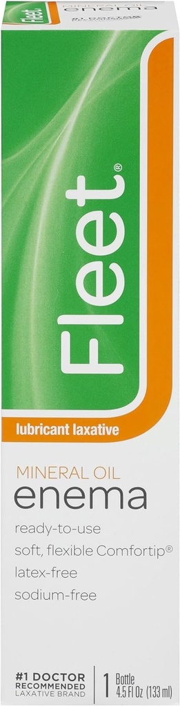 Fleet Laxative Mineral Oil Enema pentru constipație, 4.5 Fl Oz (Pachet de 12)