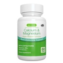 Igennus Algae Calciu & Magneziu Supliment, Plant based, Absorbție ridicată, K2 & D3, Non-GMO Algae roșu Complex mineral pentru suport osos și dinți, pentru femei și bărbați, cu Boron, Vegan, 60 comprimate