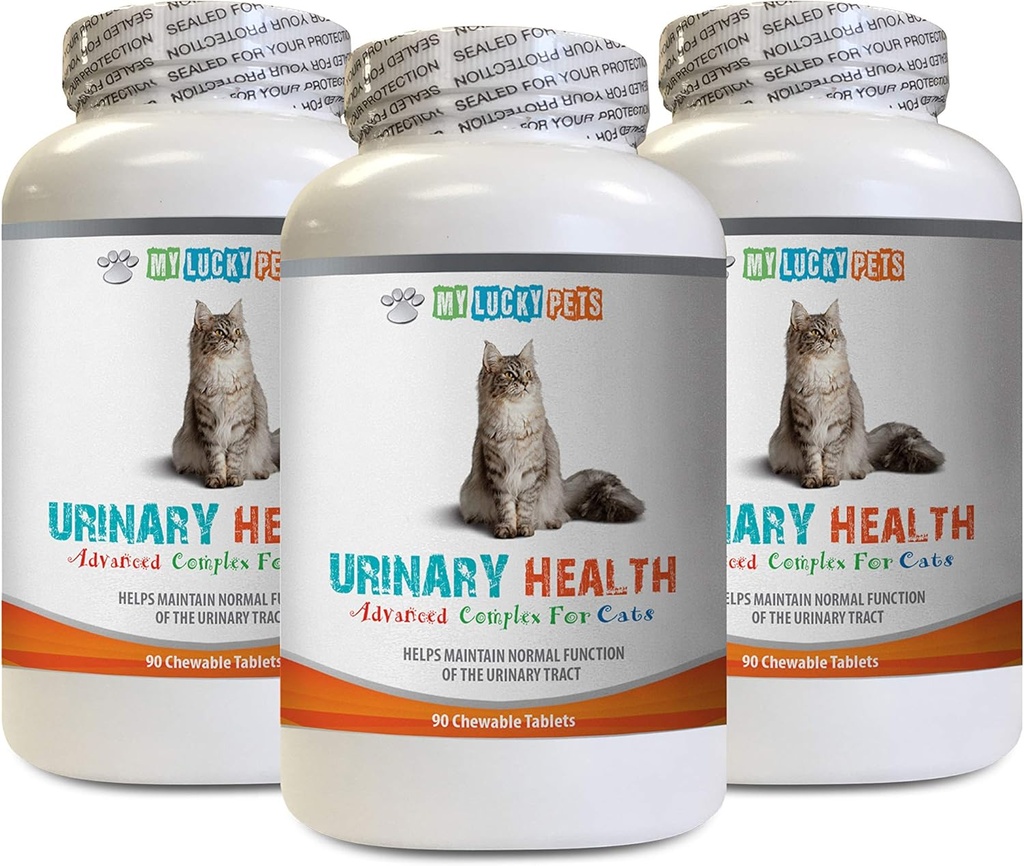 pisica Infectie urina - CAT de sanatate urinara Formula - Suport sanatate vezica urinara - Natural Complex - Supliment de afine pentru pisici - 3 flacon (270 tratează)