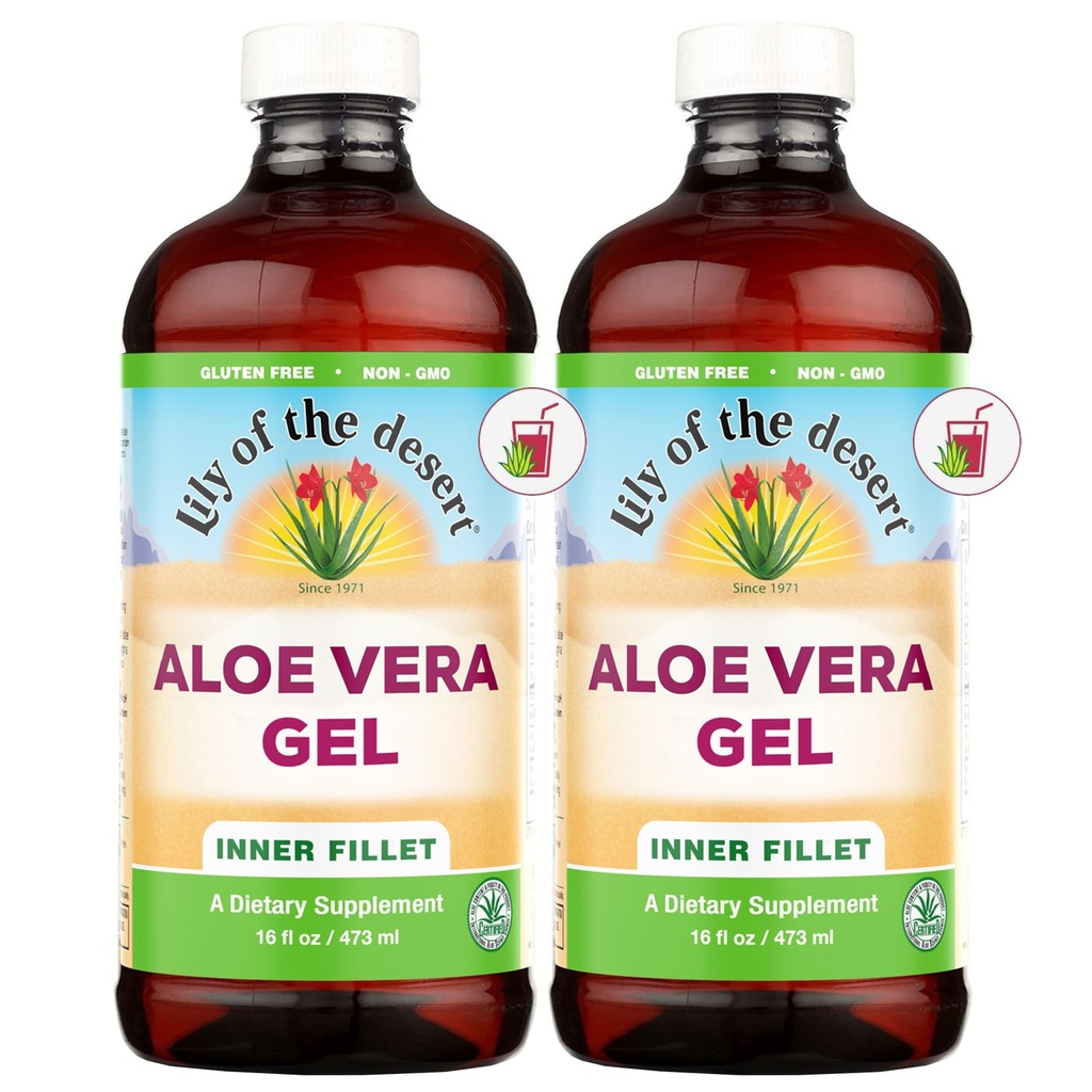 Lily of The Desert Aloe Vera Gel 16 oz (Pachet de 2)
