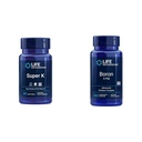 Extensie de viaţă Super K Vitamina K1, K2 MK-7, MK-4, Vitamina C, Bone/Heart Health, 3-Month Supply şi Bor 3 Mg 100 Capsule vegetariene