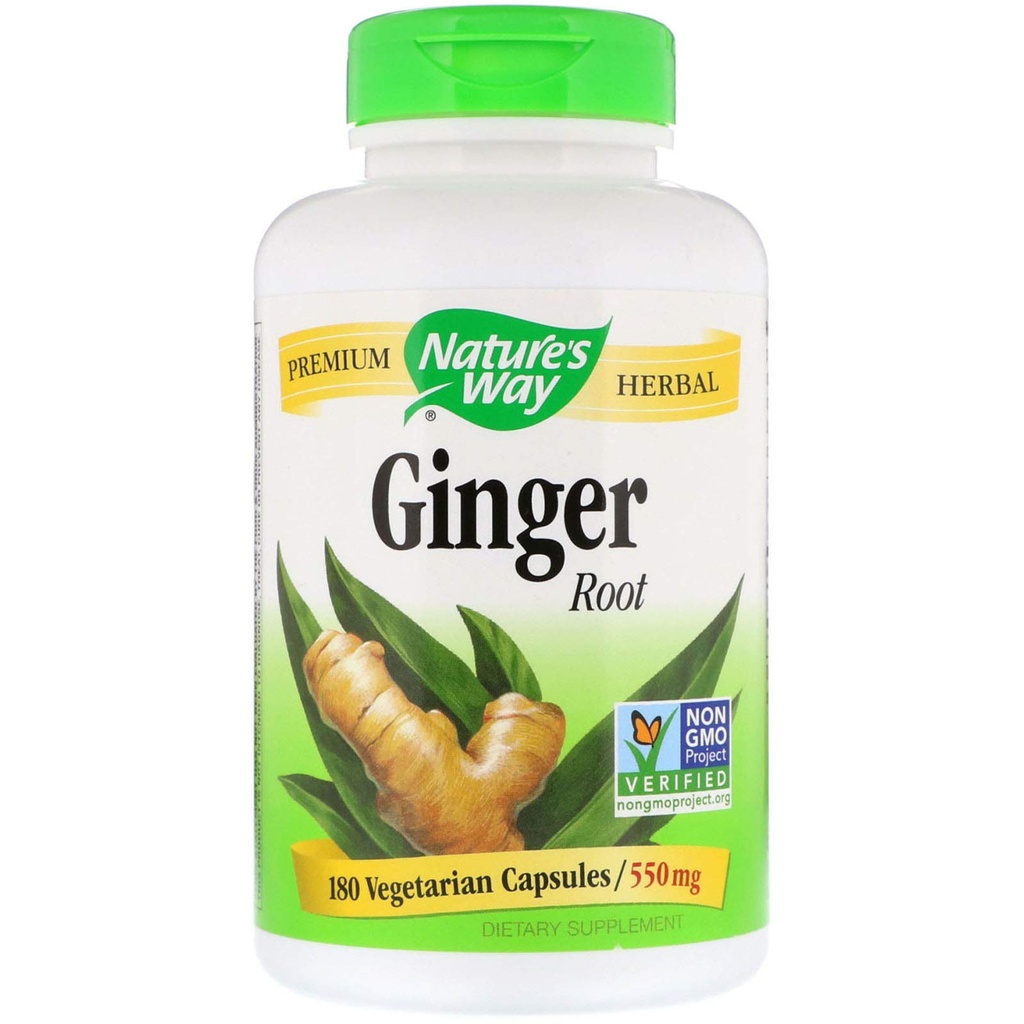 Natura's Way Ginger Root 550 mg, Capsule 180ea