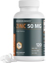 Bronson Zinc 50 MG mare potenta sustine sanatatea pielii - non-GMO, 120 comprimate vegetariene