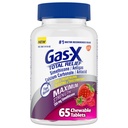 Tablete de relief total gaz-X masticabile cu putere maxima de gaz Relief Simethicona 250 mg și Arsuri la stomac Carbonat de calciu 750 mg, Relief Bloating, Berrii mixte - 65 Conte