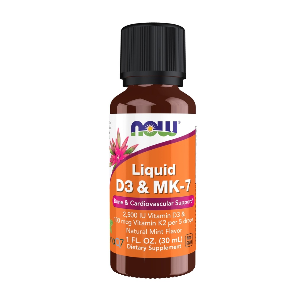 ACUM Alimente Suplimente, lichid D-3 & MK-7 cu 2500 UI vitamina D-3 & 100 mcg Vitamina K-2 la 5 picături, 1- Ounce