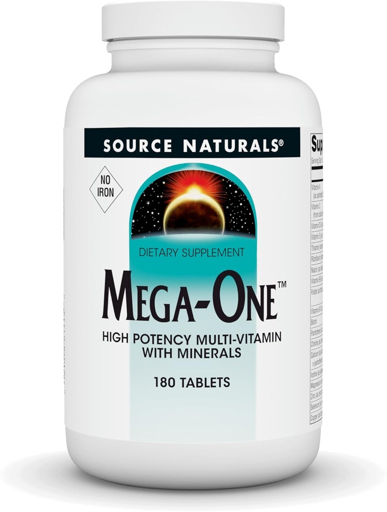 Sursa Naturale Mega-One Muti-Vitamina cu Minerale, No Iron - 180 Tablete