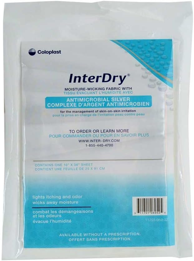 DSS Coloplast InterDry Textile cu complex antimicrobian de argint 10" x 36" (1Fiecare)