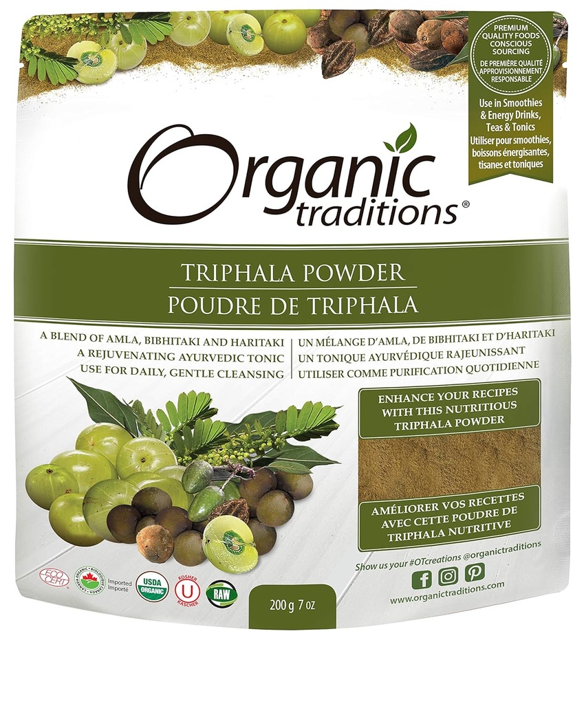Tradiții organice Pulbere organică, Triphala, 7 Ounce