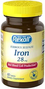 Rexall Ferrous Sulfate Fier 28 Mg - Tablete, 60 Ct