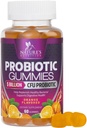 Gume probiotice pentru sanatatea digestiva a femeilor si barbatilor, 5 miliarde CFU, cele mai bune probiotice zilnice Gummy pentru vaginal, suport imun si sanatate guta, sustine constipatie ocazionala gaz si balonare, 60 gume
