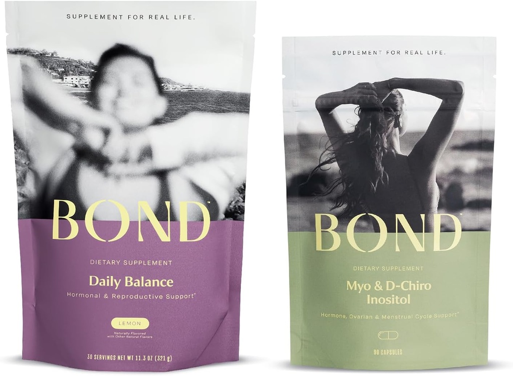 BOND Echilibrul zilnic și Myo-Inositol & D-Chiro Capsulele Inositol Bundle: Echilibru hormonal și sprijin sănătos pentru femei