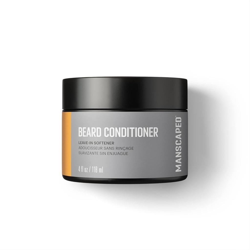 MANSCAPED® UltraPremium Beard Balsam, Leaf-in Softner cu uleiuri nutritive și antioxidanți, Shea Butter, Eucalyptus, Lavender, Nucă de cocos Hidrate și restaurează umiditatea, (4 oz)