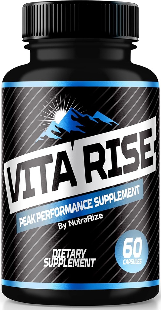 Vita Rise pastile pentru bărbați, oficial Vita Rise Peak Performance Supliment, Toate capsulele naturale masculine pentru asistență generală de sănătate și wellness, Vita Rise Pro Tablets, VitaRise (60 capsule)