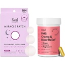 Rael Bundle - Overnight petice de acoperire la fața locului (conte 104) și supliment PMS pentru femei (28 capsule)