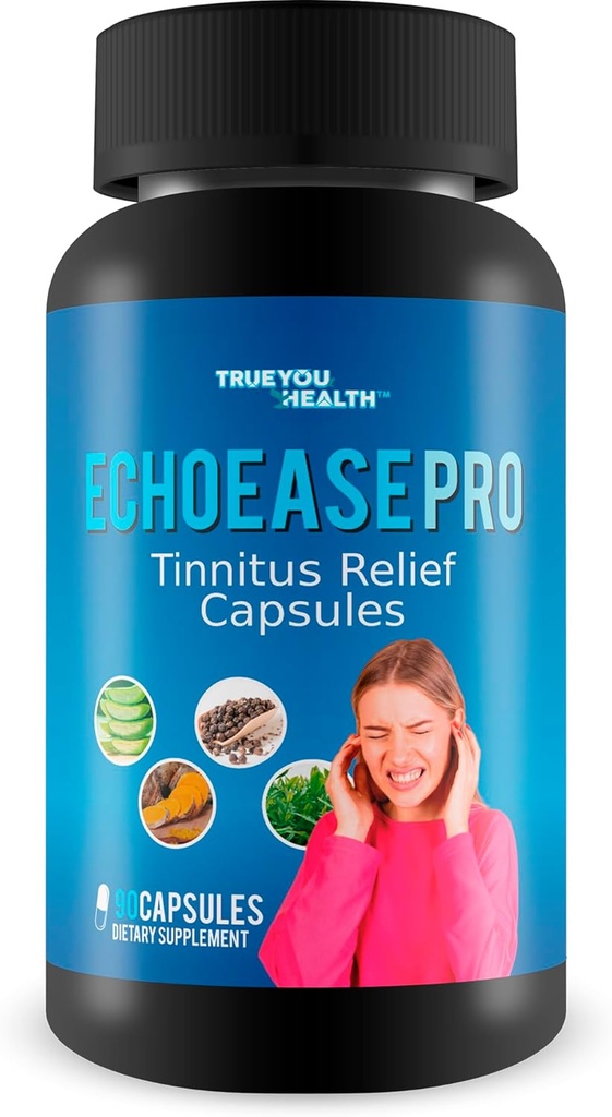 Pro EchoEase Tinitus Relief Capsule - nostru cel mai bun Echo Ease pentru tinitus - Tinitus & Ear Support Formula - Tratamentul natural tinitus - Herbal Tinitus Ajutor - Ureche inelare ajutor - Ear Ringing Remedy