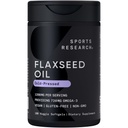 Cercetare sportivă Vegan ulei de semințe de in (1200 mg) Herbal Supplement with Plant-Based ALA Omega 3 - Vegan Certified & Non-GMO Verified - Gluten, Soy & Carragenan Free (180 Veggie Softgels)