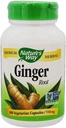 Natura's Way Premium Herbal Ginger Root, suport digestiv, 550 mg, 100 capsule vegetariene, pachet de 2