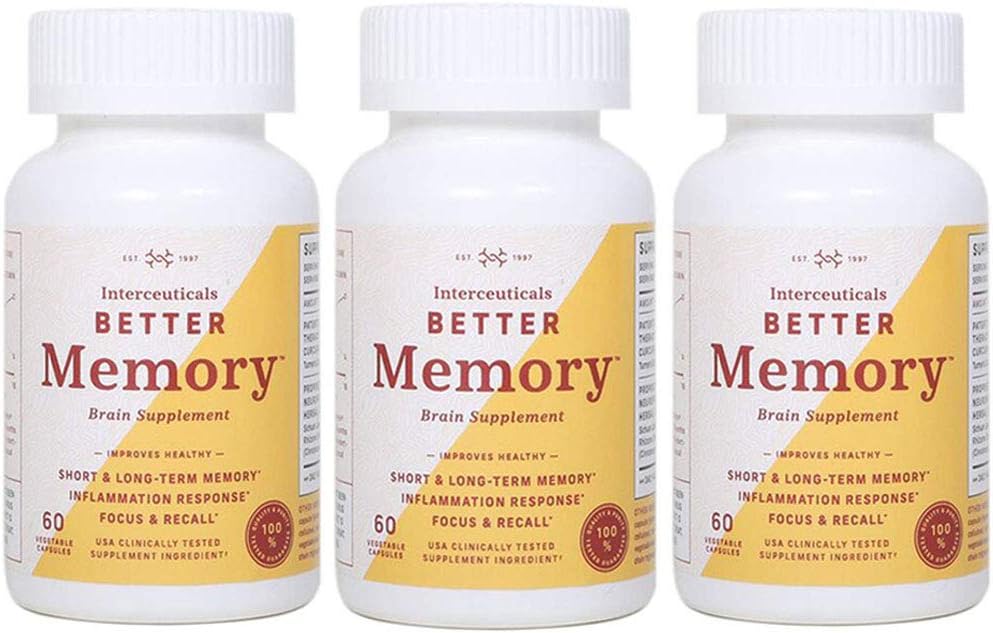 O memorie mai bună - Theracurmin Curcumin 90 mg - Doza dovedită clinic, Îmbunătățește Focus, Amintire, Memorie și Mood* - Extract Turmeric de înaltă absorbție * (3 Sticle)