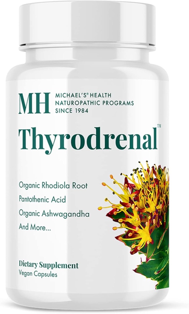 Programe naturopatice pentru sănătate MICHAEL - 120 capsule Vegane - Susţine sănătatea tiroidiană şi suprarenală - cu vitamina C - 60 Servings