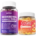 Zahăr gratuit Resveratrol Gumries 1500mg + CoQ10 200mg 100mg umplut Gume cu suport de magneziu imbatranire sanatoasa si longevitate