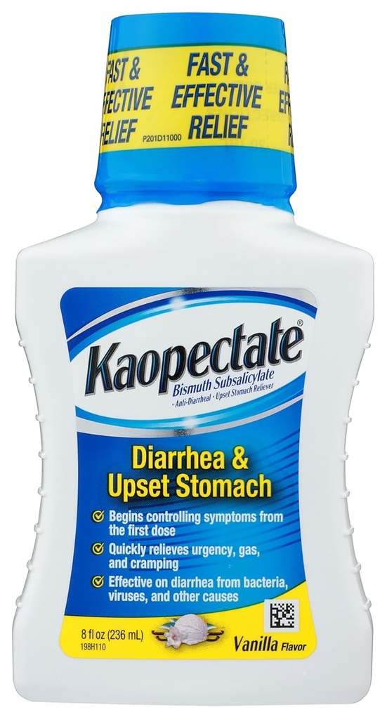 Kaopectate Multi-Simptom Relief pentru diaree Supărat stomac în Vanilie, 8 Fl Oz