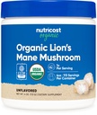 Nutricost Organic Lion Coama Mușuroom Powder 4oz - Certificat USDA Organic