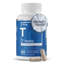 Elemente esențiale T-Hero - Daily Testosteron Support for Men - Promovează Vitality & Drive - cu Ashwagandha, Shilaj, Boron, DIM - 60 Conte - 30 Servings