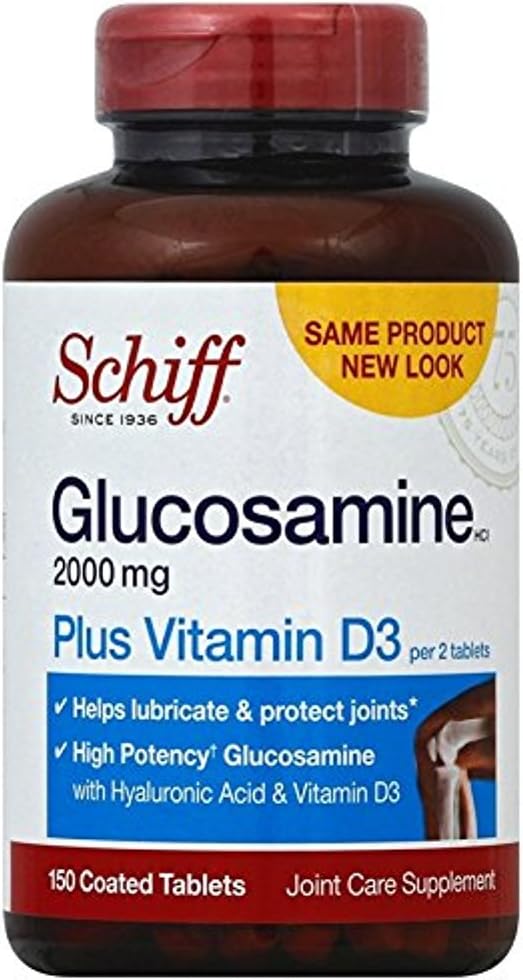 Schiff Glucosamină 2000mg cu vitamina D3 și acid hialuronic, 150 comprimate - Supliment comun