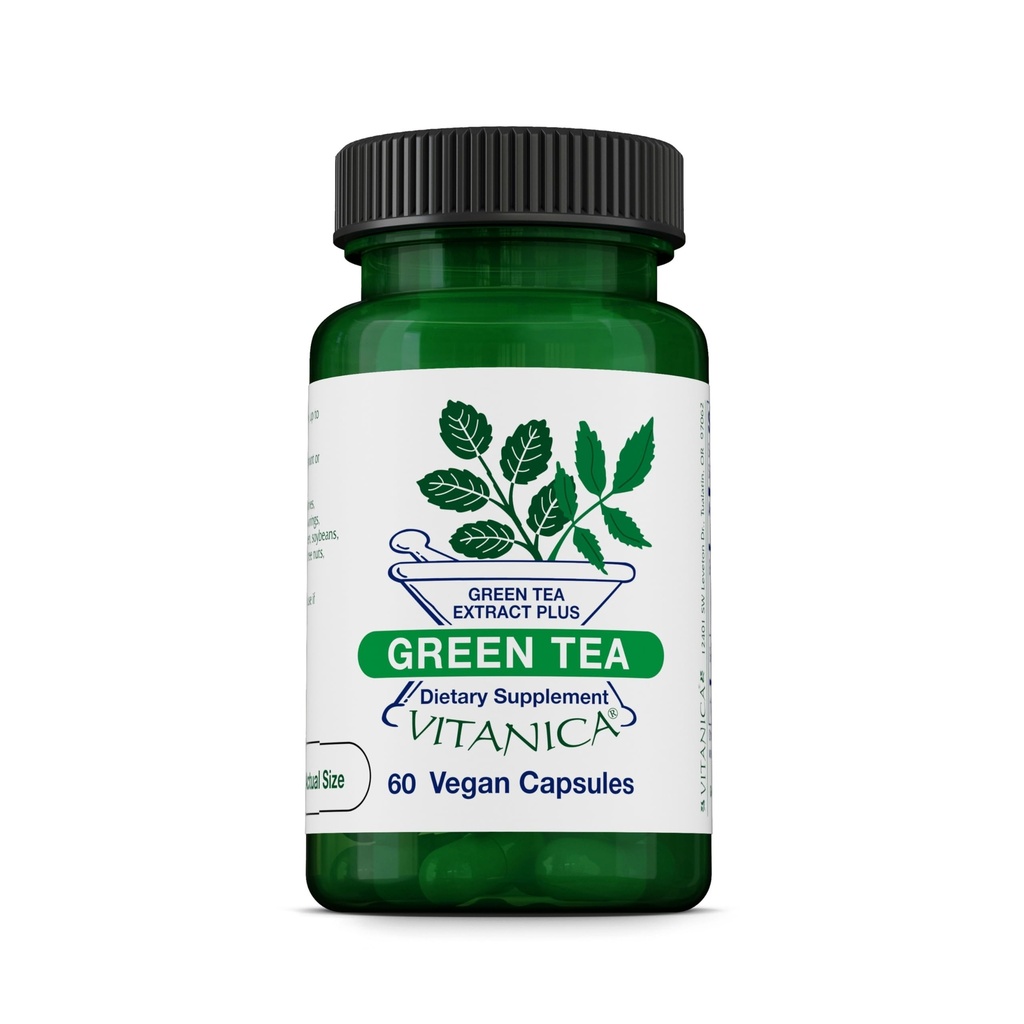 Ceai verde Vitanica - 330 mg de polifenoli ceai verde - Supliment antioxidant pentru suport de sănătate imună - Suplimentul Vegan pentru sănătatea sânului - Logo Pro - 60 Vegan Caps