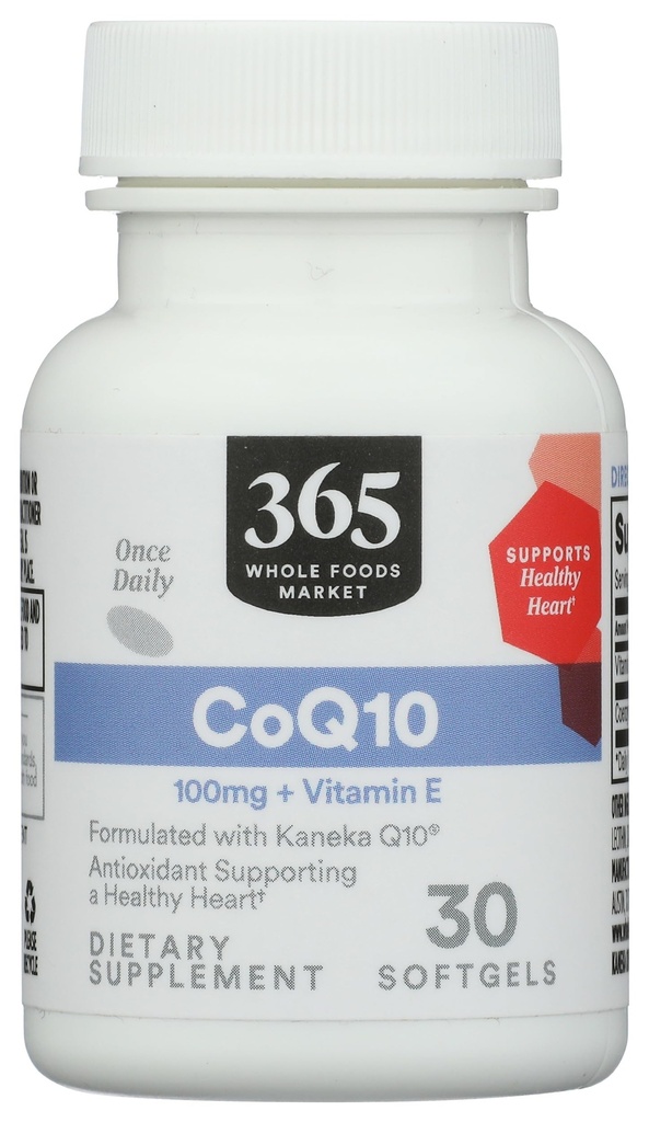 365 de Whole Foods Market, CoQ10 100 MG Plus Vitamina E, 30 Conte