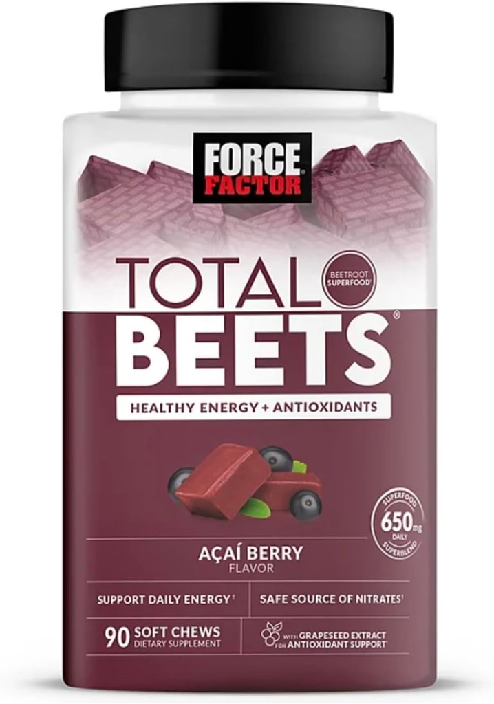 Bling Pire Factor Total Sfecle, Supliment energetic sanatos, Root Superfood Soft Chews, Acai Berry (90 ct.)