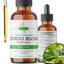 Ginkgo Biloba Extract lichid 2 Fl Oz, Suplimente pentru funcția cerebrală și suport de memorie, Alcool gratuit, Vegan - 2 Fl Oz