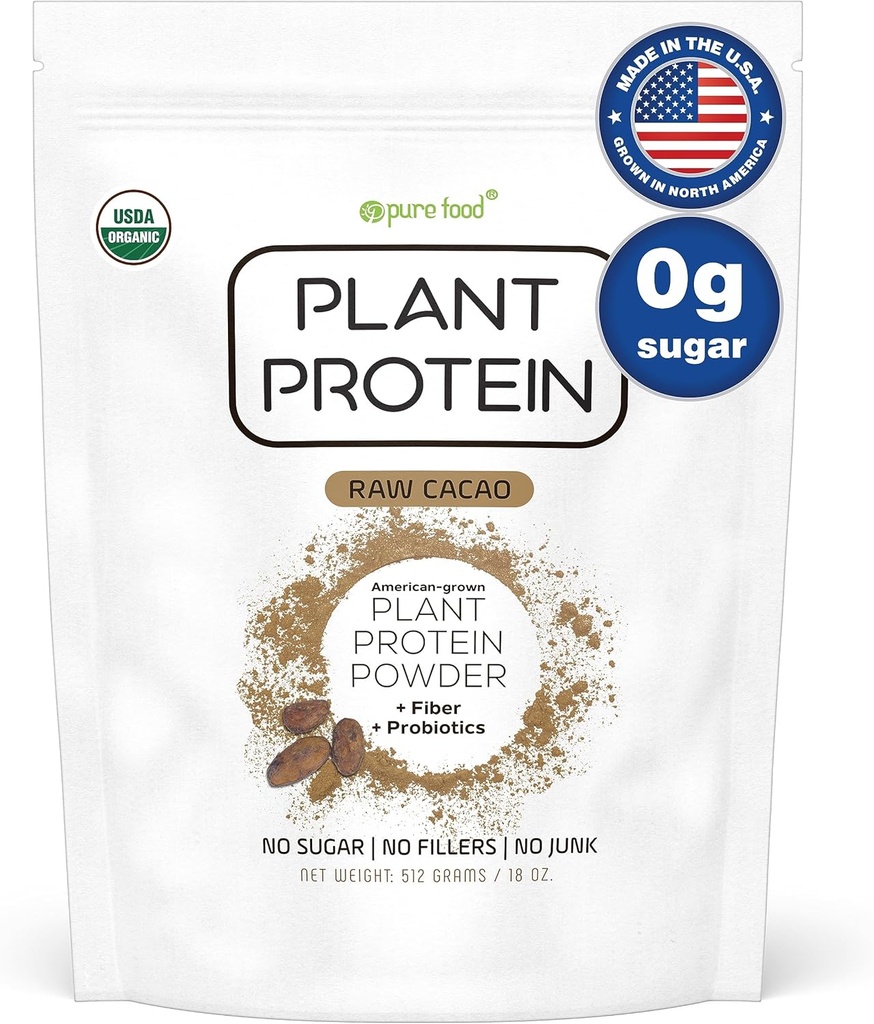 Alimente pure: Pudră de proteine pe bază de plante cu Probiotice 