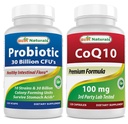 Cele mai bune naturale Probiotice 10 tulpini & 30 miliarde CFU & COQ10 100 mg