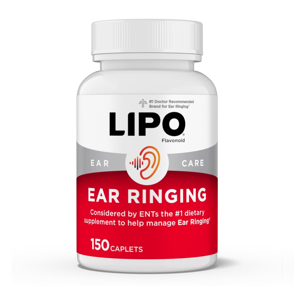 Lipo-Flavonoid Plus Tinitus Relief - Doctor-Recomandat pentru urechi inelare - Clinic-Proven Lemon Bioflavonoid Complex cu vitamine C, B1, B2, B6, B12, & Calciu - 150 Caplete