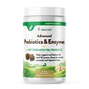 NaturVet Probiotice avansate & Enzime, PB6 Dog Chews moale pentru a ajuta stomacuri sensibile și probleme digestive, Hickory Smoked Bacon aroma supliment de animale de companie pentru câini peste 6 săptămâni, 70 Conte Jar
