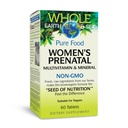 Factori naturali Întreaga Pământ & Marea, Femei Prenatal Multivitamine și Minerale, Întreaga Supliment alimentar, Vegan, 60 comprimate